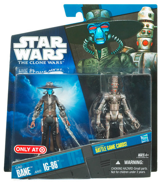 Star Wars The Clone Wars 3.75 Inch Action Figure 2-Pack Exclusive - Cad Bane and IG-88 (Shelf Wear Packaging)