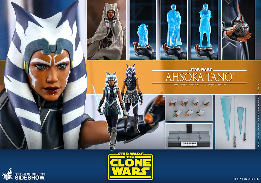 Star Wars The Clone Wars 11 Inch Action Figure 1/6 Scale - Ahsoka Tano Hot Toys 906960