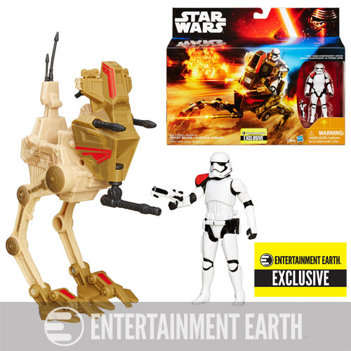 Star Wars The Force Awakens 3.75 Inch Vehicle Figure - Desert Assault Walker with First order Stormtrooper Officer Exclusive