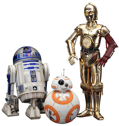 Star Wars The Force Awakens 1/10 Scale Statue Figure ArtFX+ - C-3PO & R2-D2 With BB-8 (Sub-Standard packaging)