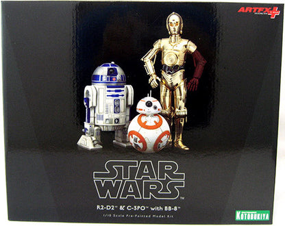Star Wars The Force Awakens 1/10 Scale Statue Figure ArtFX+ - C-3PO & R2-D2 With BB-8 (Sub-Standard packaging)