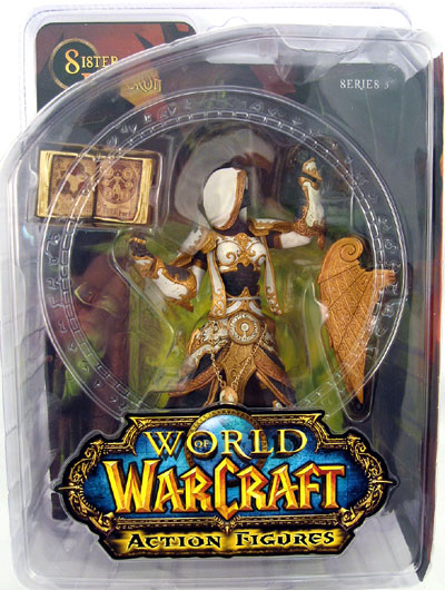 World Of Warcraft Action Figure Series 3: Human Priestess: Sister Benedron (Parts Are Loose In The Packaging)